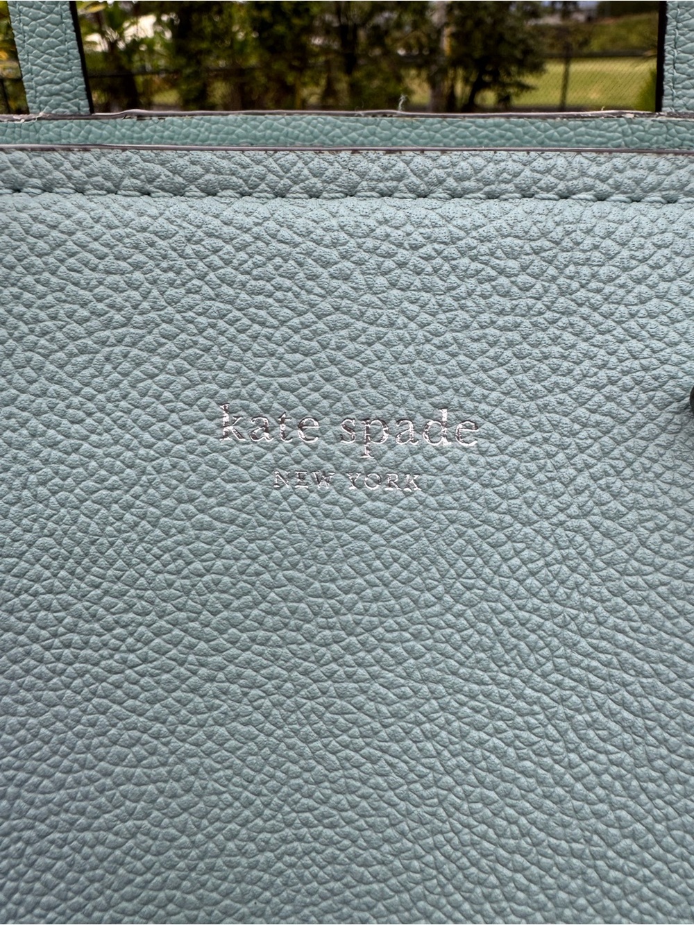 Kate Spade New York Blue Pebbled Leather Zip Tote Shoulder Bag - Picture 8 of 16